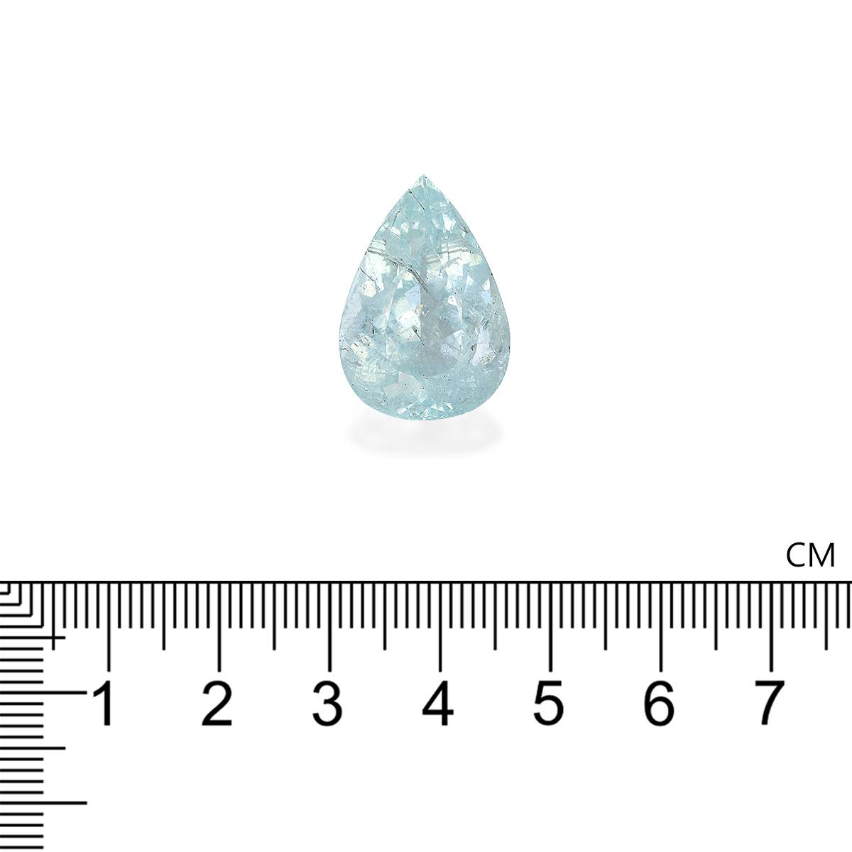 sky blue paraiba tourmaline, 21.86ct pear cut — view 4