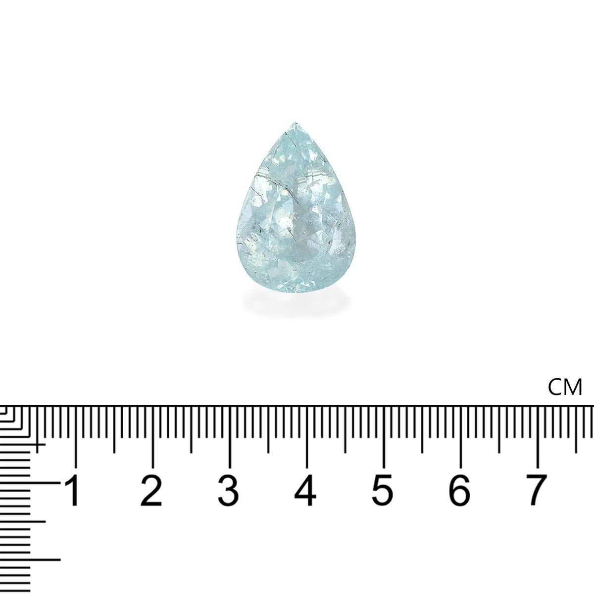 sky blue paraiba tourmaline, 21.86ct pear cut — view 4