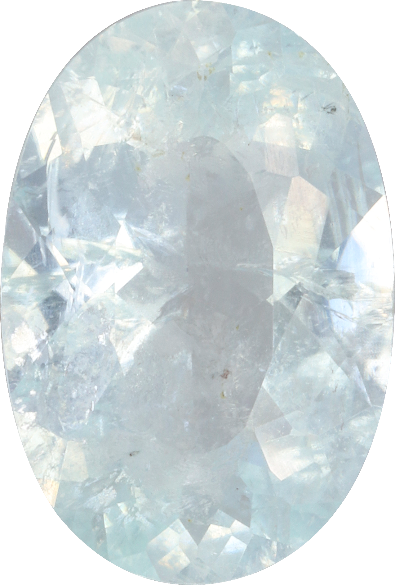 Oval cut paraiba tourmaline, 11.91 by 8.03 mm, shown at actual size