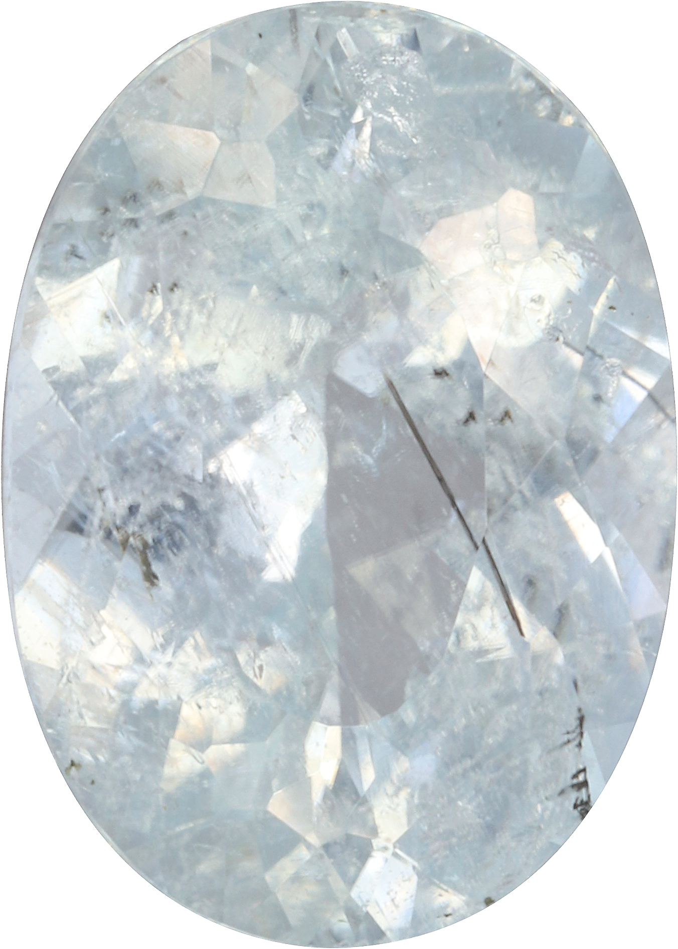 Oval cut paraiba tourmaline, 11.94 by 8.53 mm, shown at actual size