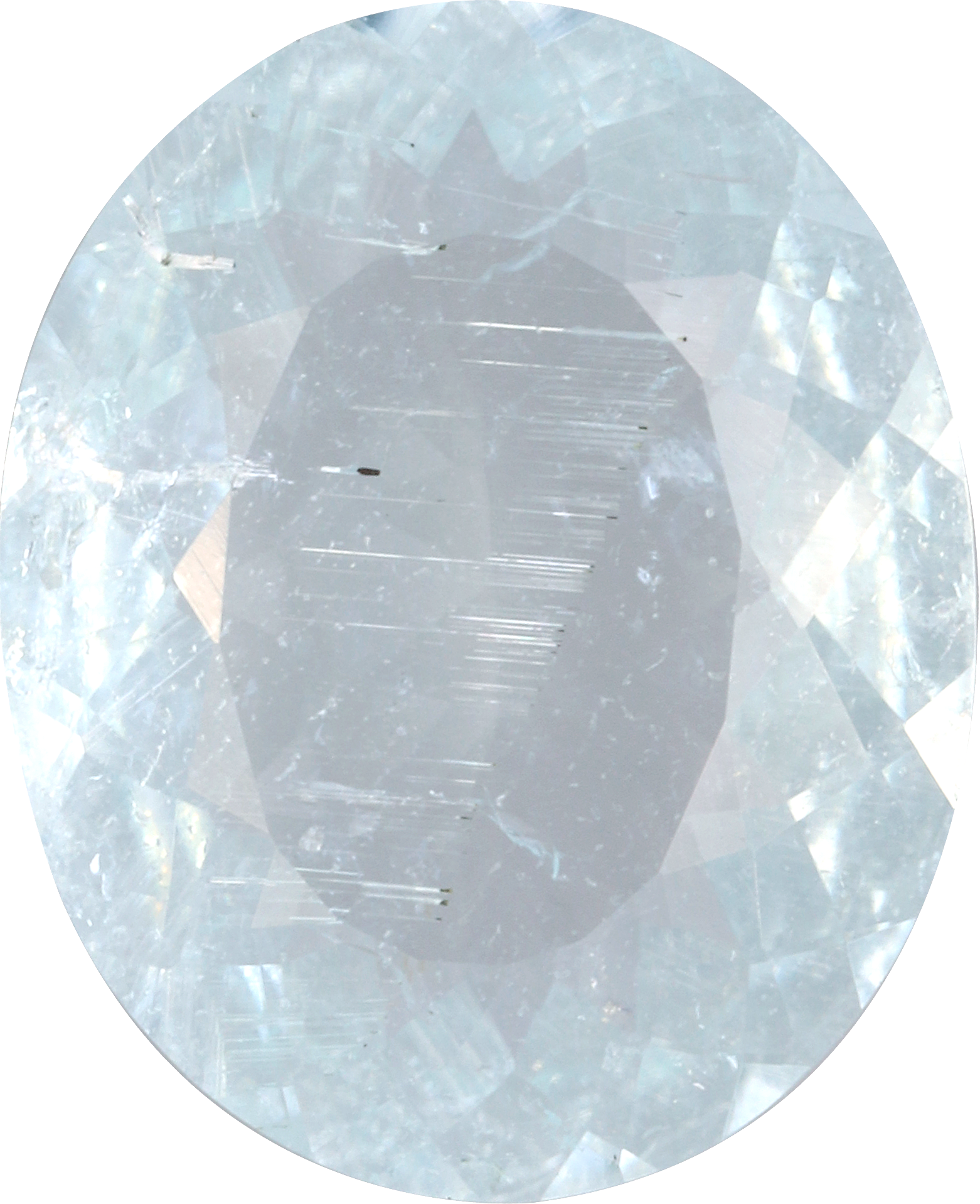 Oval cut paraiba tourmaline, 12.3 by 9.95 mm, shown at actual size