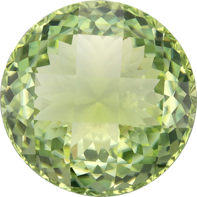 Round cut paraiba tourmaline, 13.23 by 13.19 mm, shown at actual size