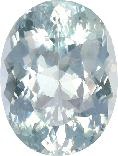 Oval cut paraiba tourmaline, 11.34 by 8.58 mm, shown at actual size
