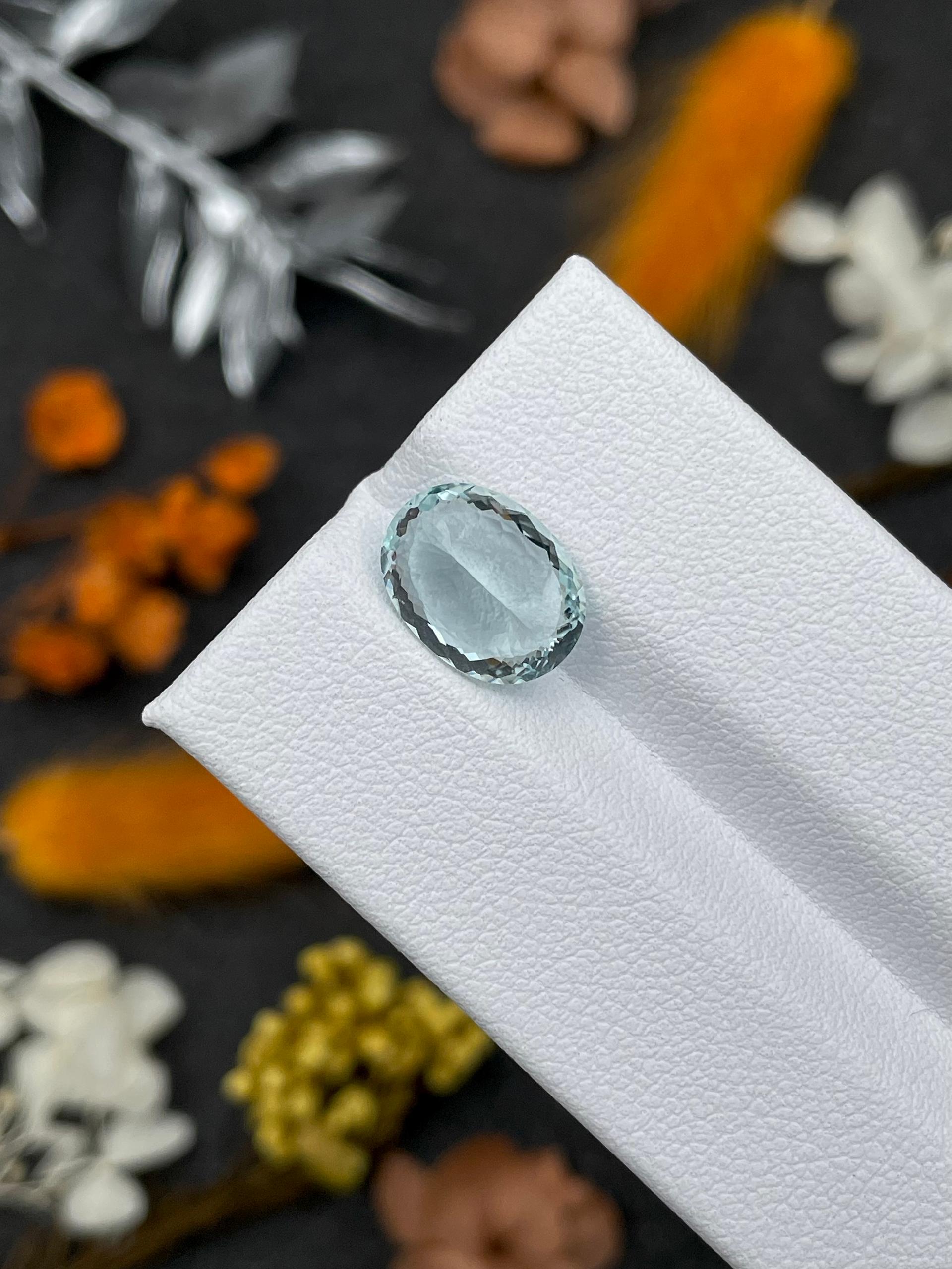 sky blue paraiba tourmaline, 3.47ct oval cut — view 5