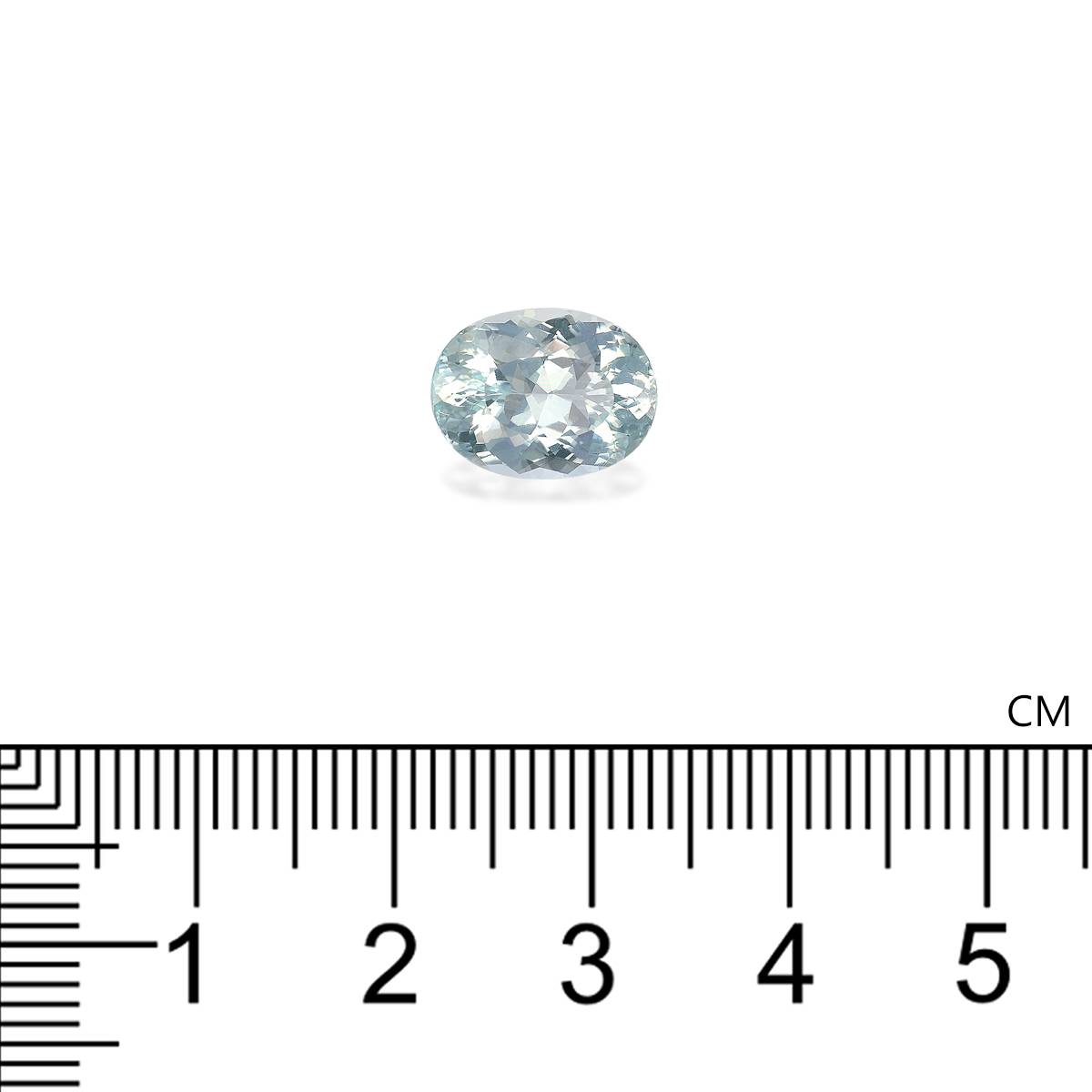 sky blue paraiba tourmaline, 3.47ct oval cut — view 4
