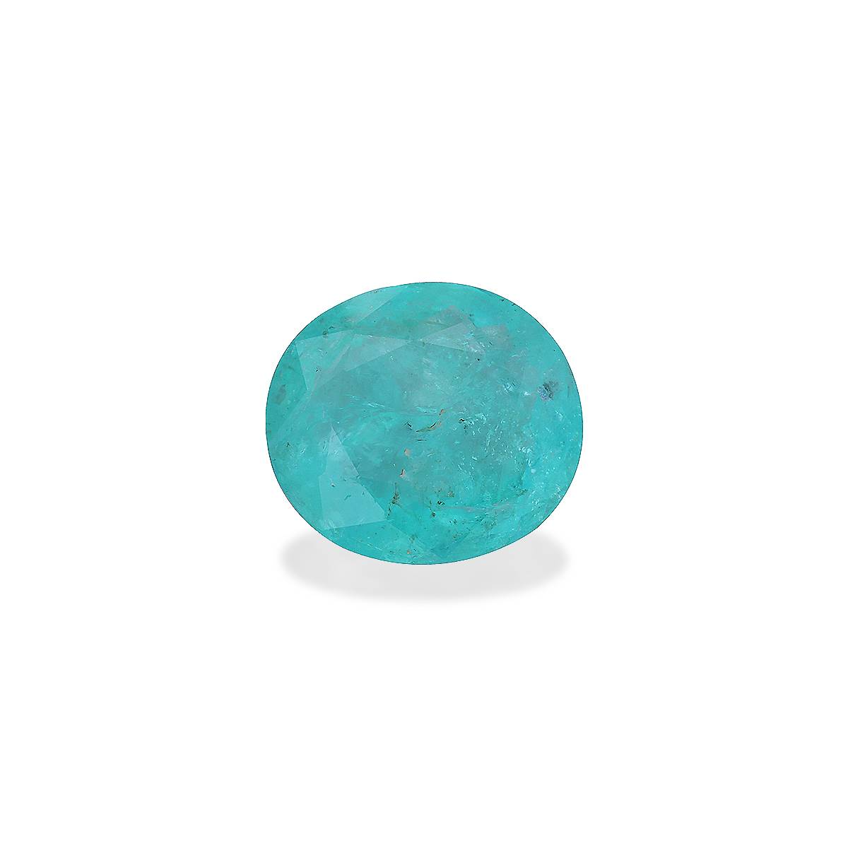 Neon blue paraiba tourmaline, 6.88ct oval cut — main view