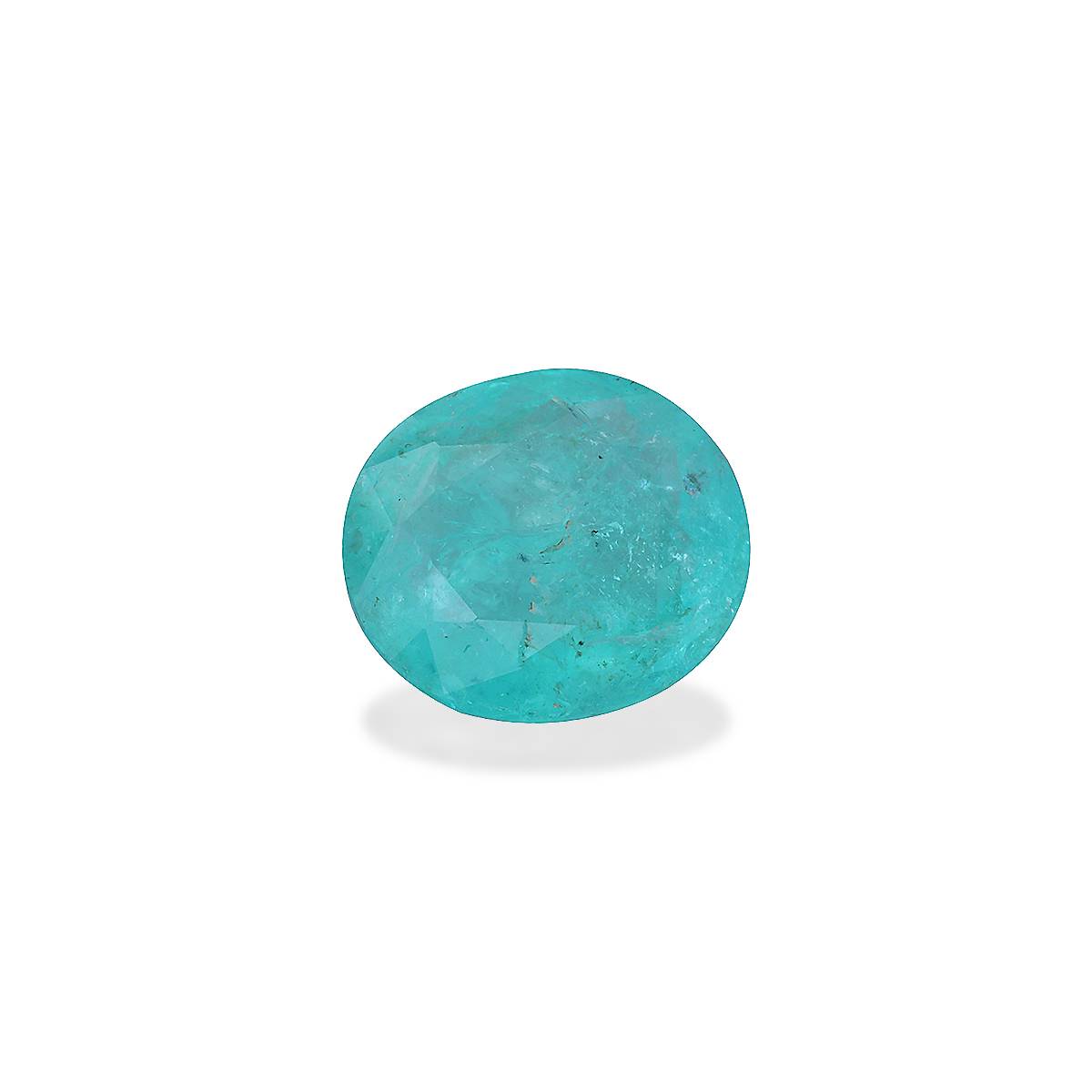 Neon blue paraiba tourmaline, 6.88ct oval cut — view 3