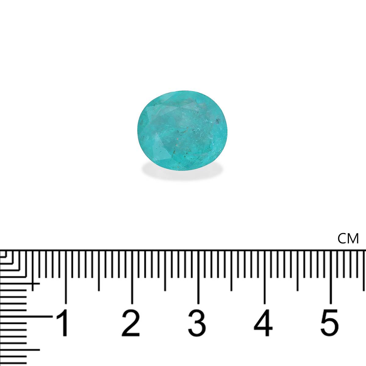 Neon blue paraiba tourmaline, 6.88ct oval cut — view 4
