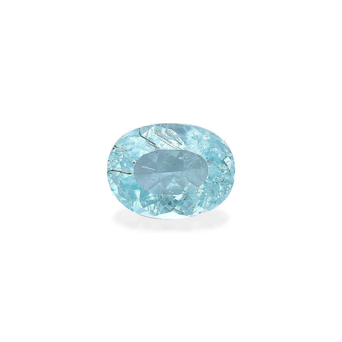 Neon blue paraiba tourmaline, 4.01ct oval cut — main view