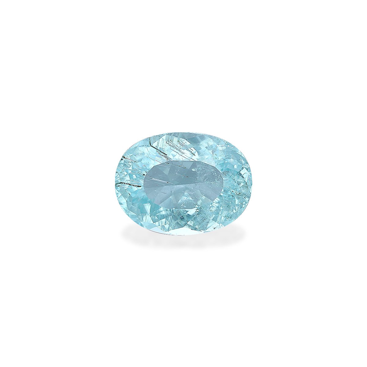 Neon blue paraiba tourmaline, 4.01ct oval cut — main view