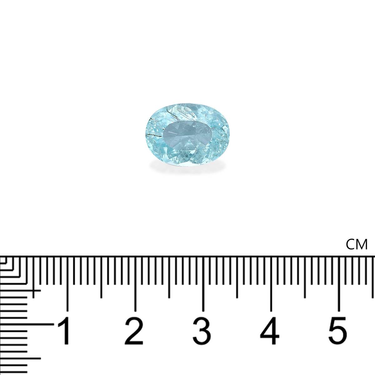 Neon blue paraiba tourmaline, 4.01ct oval cut — view 4