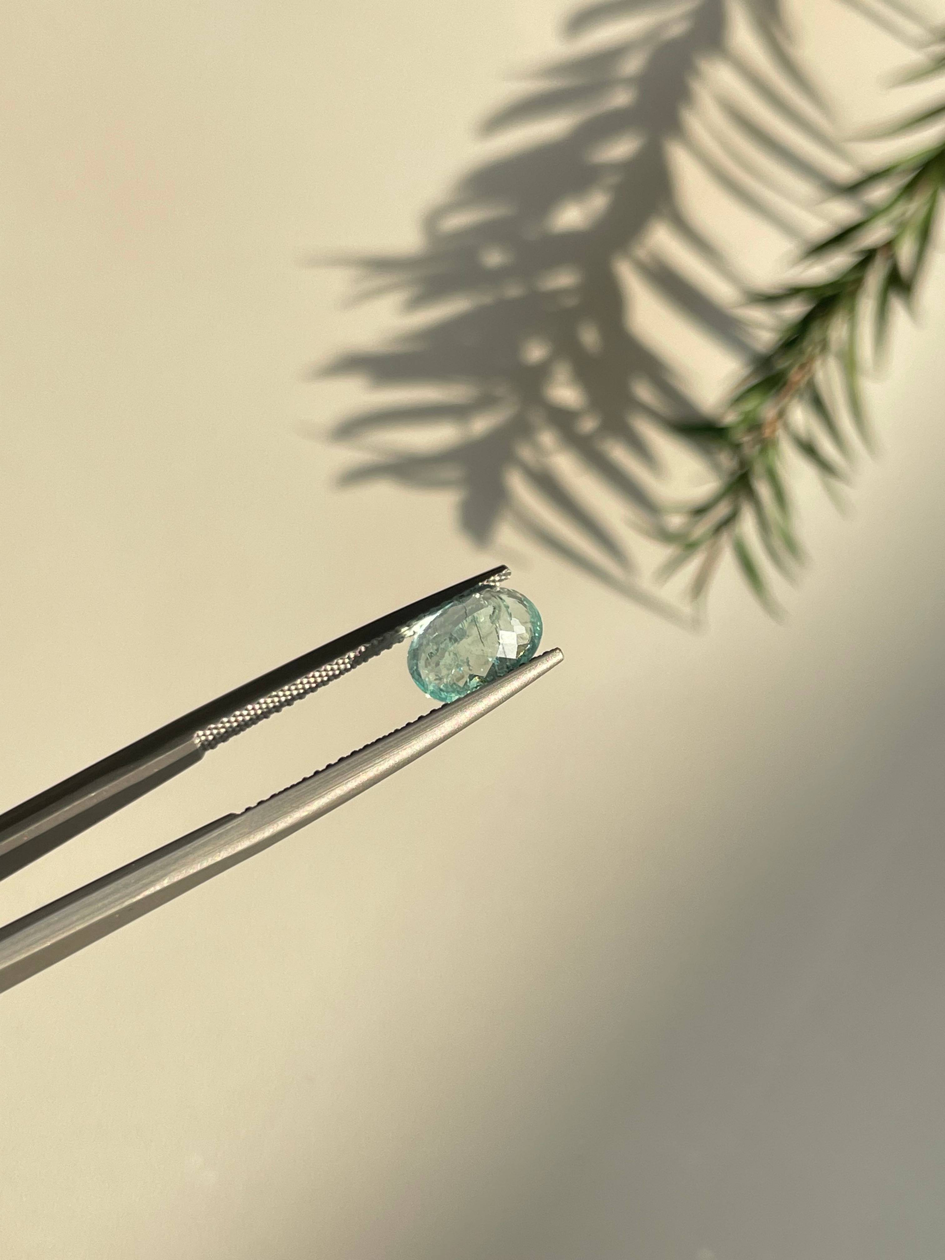 baby blue paraiba tourmaline, 1.61ct oval cut — view 6