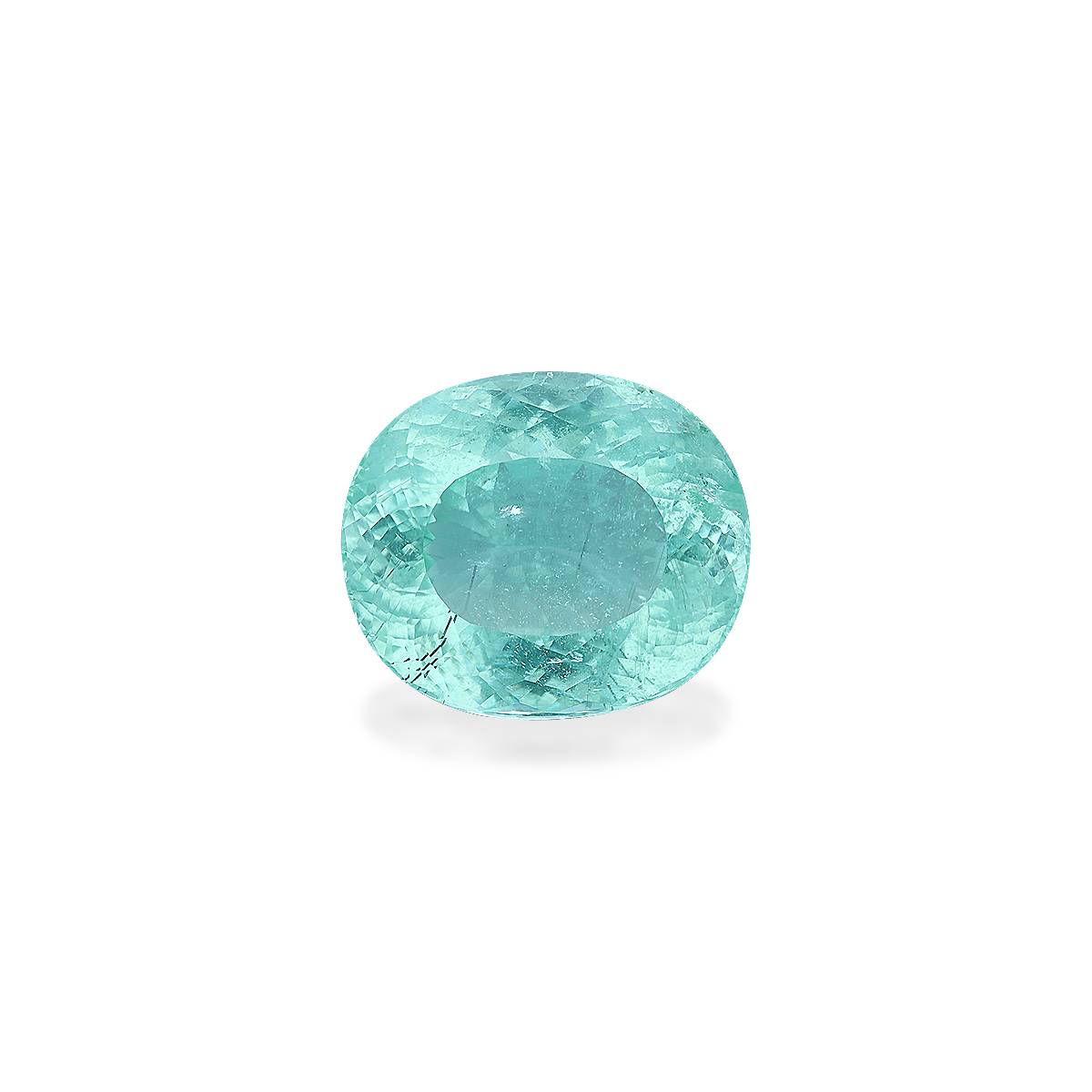 Neon green paraiba tourmaline, 10.46ct oval cut — main view