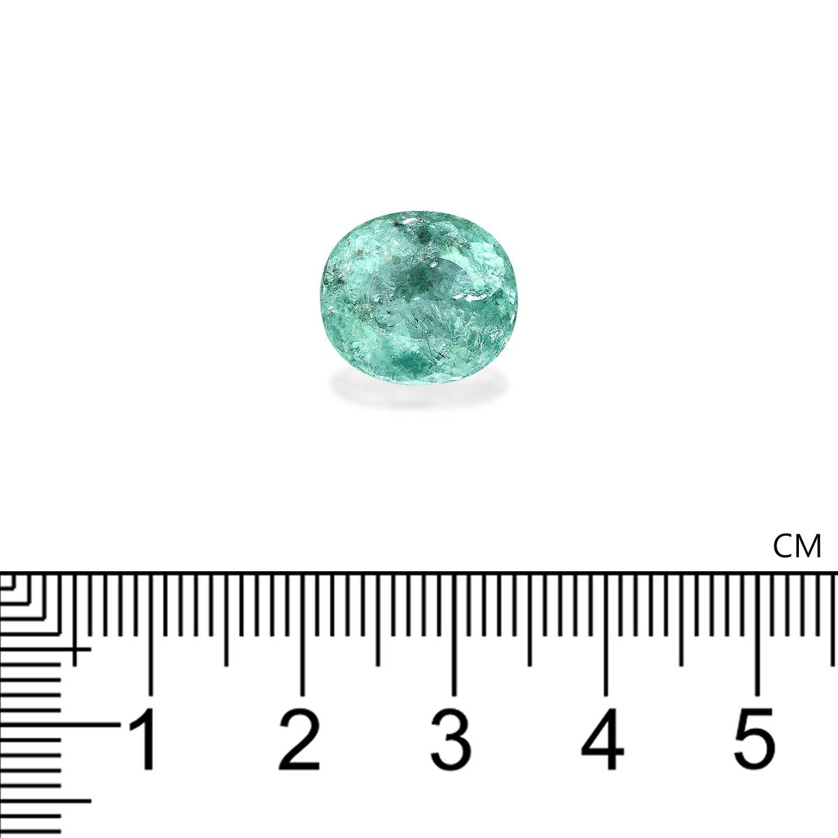 Neon green paraiba tourmaline, 7.03ct oval cut — view 4