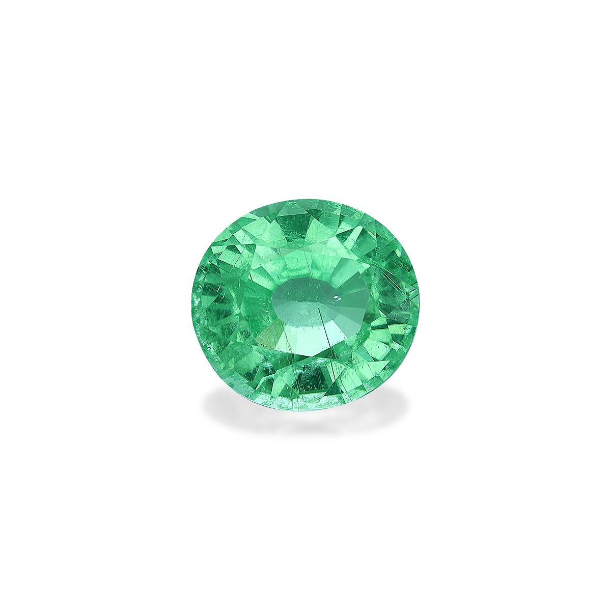 Neon green paraiba tourmaline, 6.91ct oval cut — main view