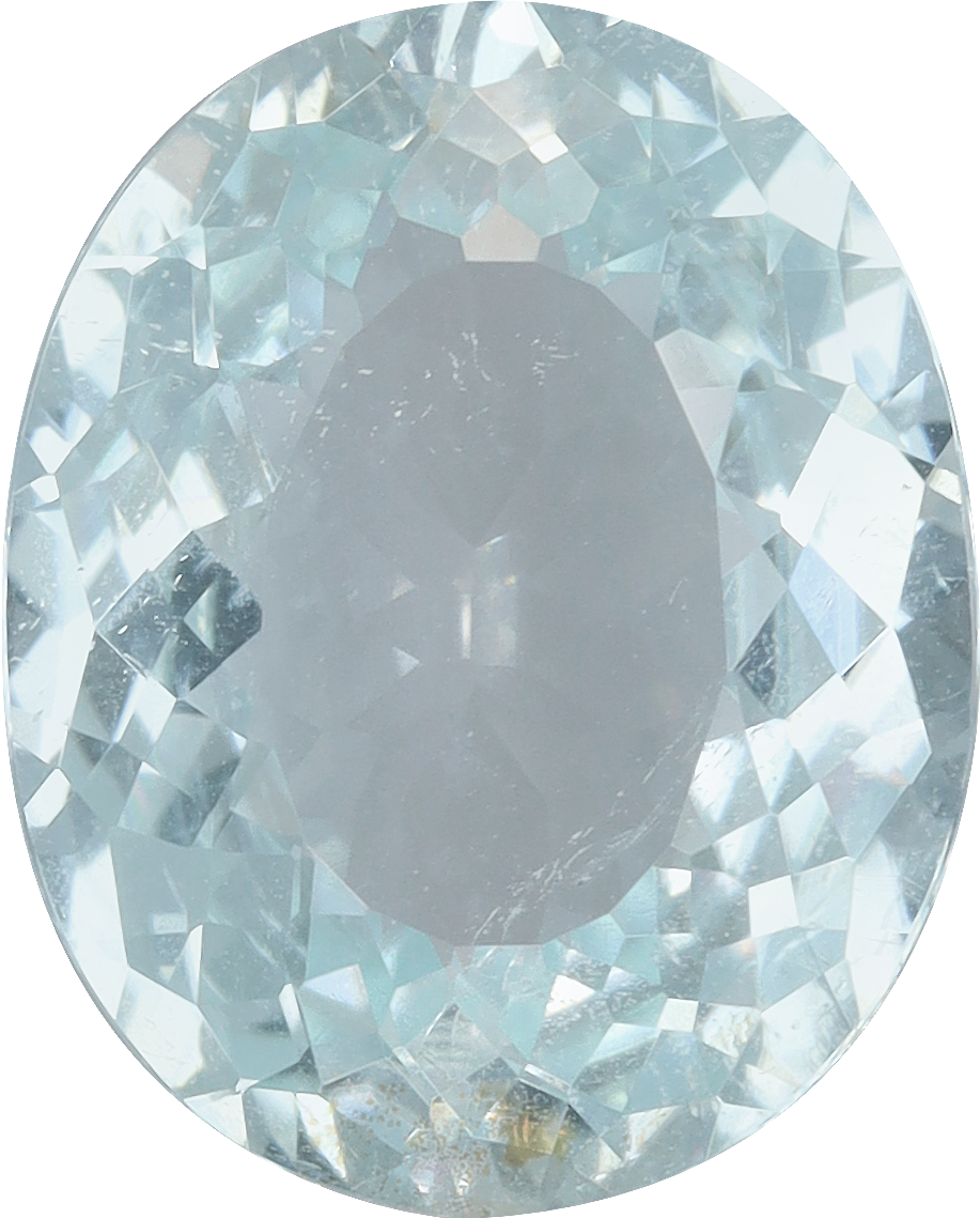Oval cut paraiba tourmaline, 11 by 8.87 mm, shown at actual size