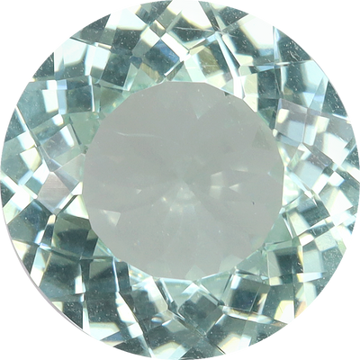 Round cut paraiba tourmaline, 8.98 by 8.93 mm, shown at actual size