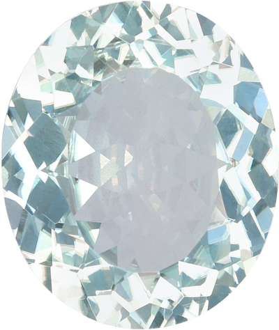 Oval cut paraiba tourmaline, 12.08 by 10.19 mm, shown at actual size