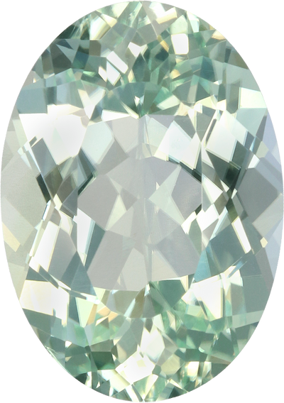 Oval cut paraiba tourmaline, 14.49 by 10.23 mm, shown at actual size