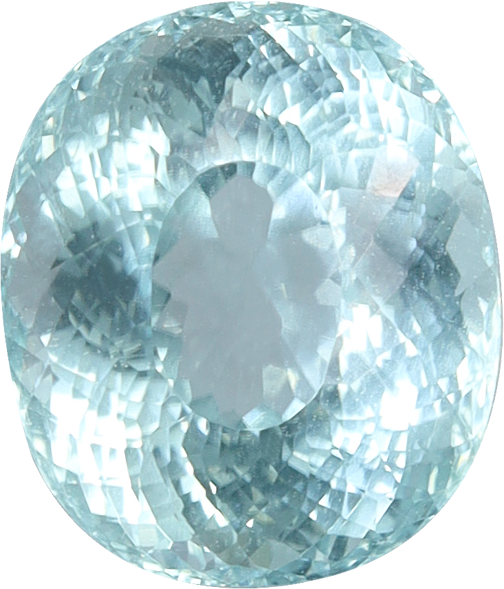 Oval cut paraiba tourmaline, 7.06 by 6.01 mm, shown at actual size