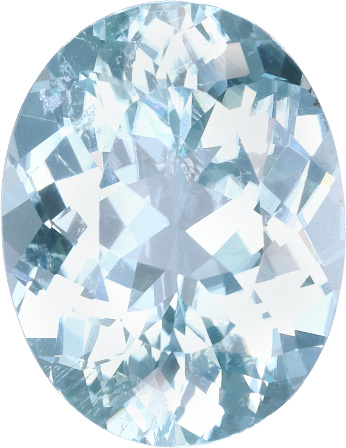 Oval cut paraiba tourmaline, 13.23 by 10.3 mm, shown at actual size