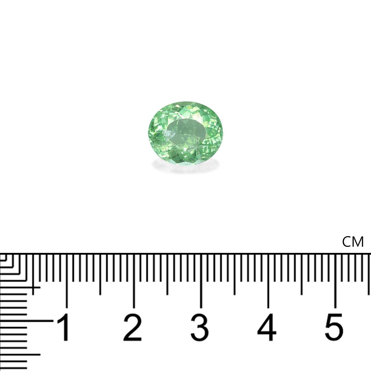 Neon green paraiba tourmaline, 3.8ct oval cut — view 4
