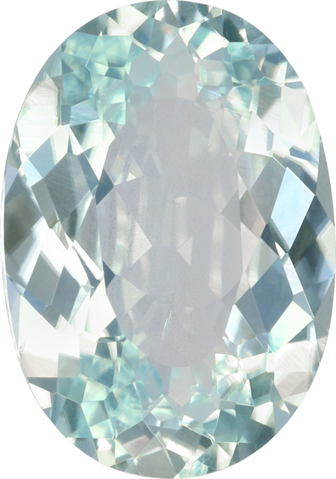 Oval cut paraiba tourmaline, 12.07 by 8.49 mm, shown at actual size