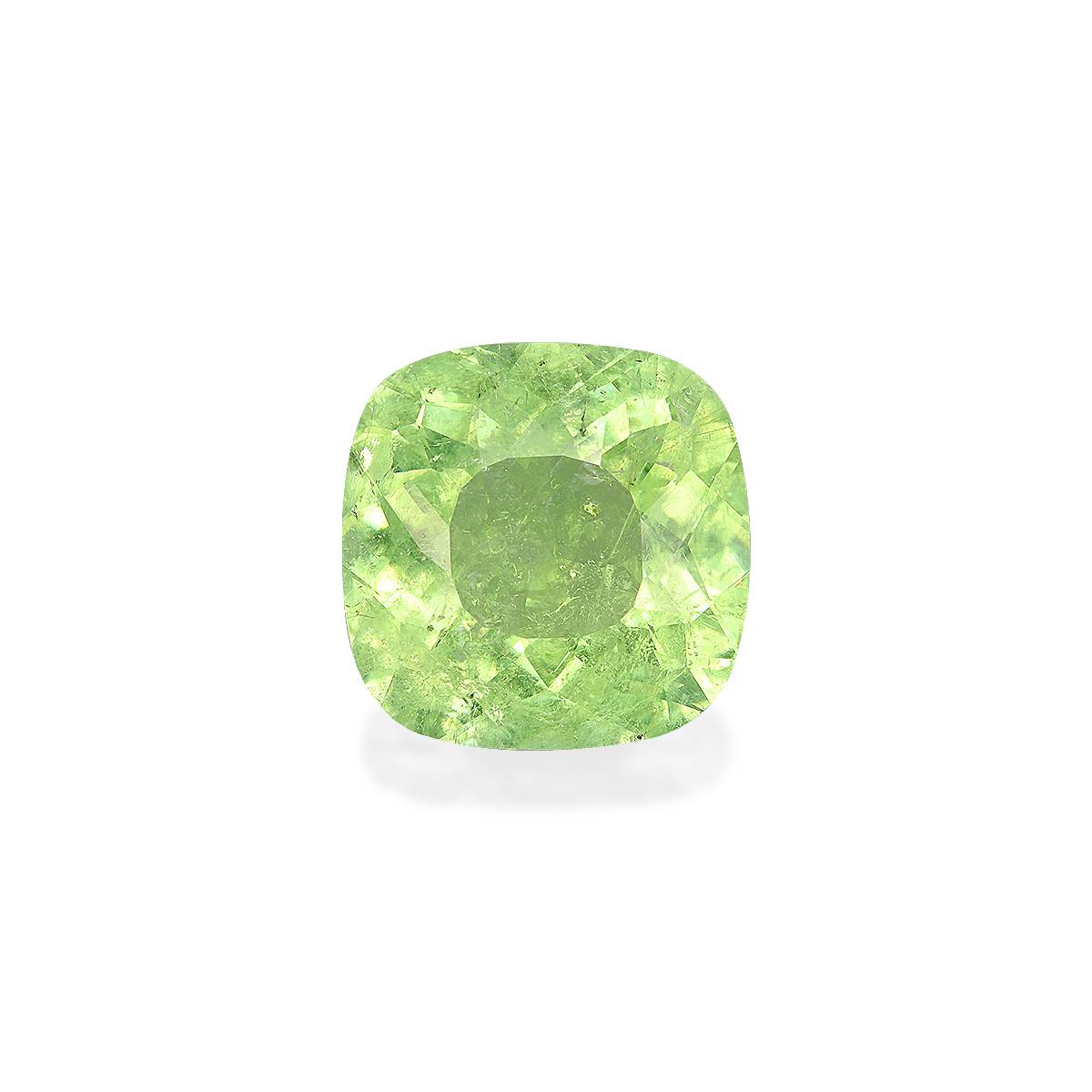 lime green paraiba tourmaline, 13.13ct cushion cut — main view