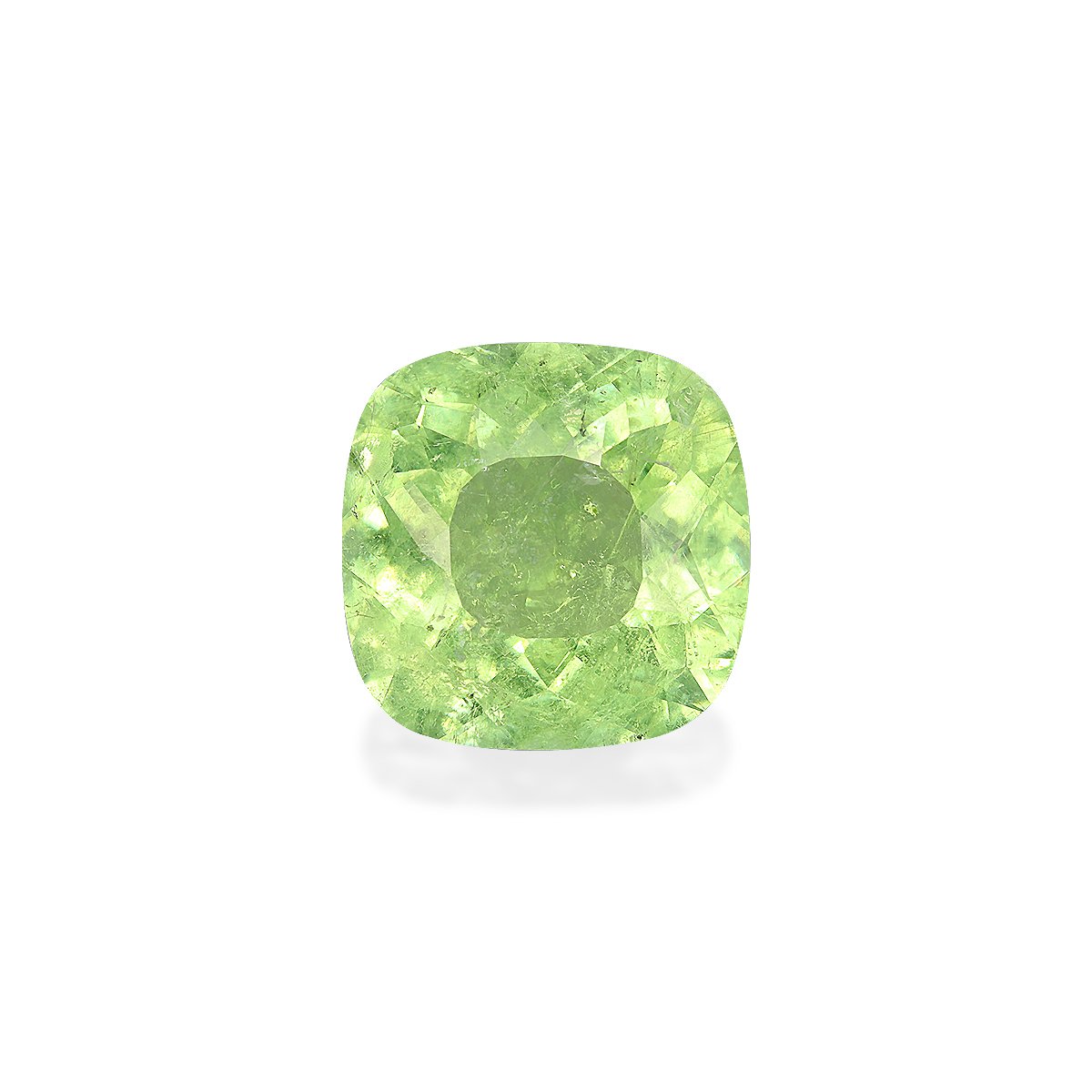 lime green paraiba tourmaline, 13.13ct cushion cut — main view