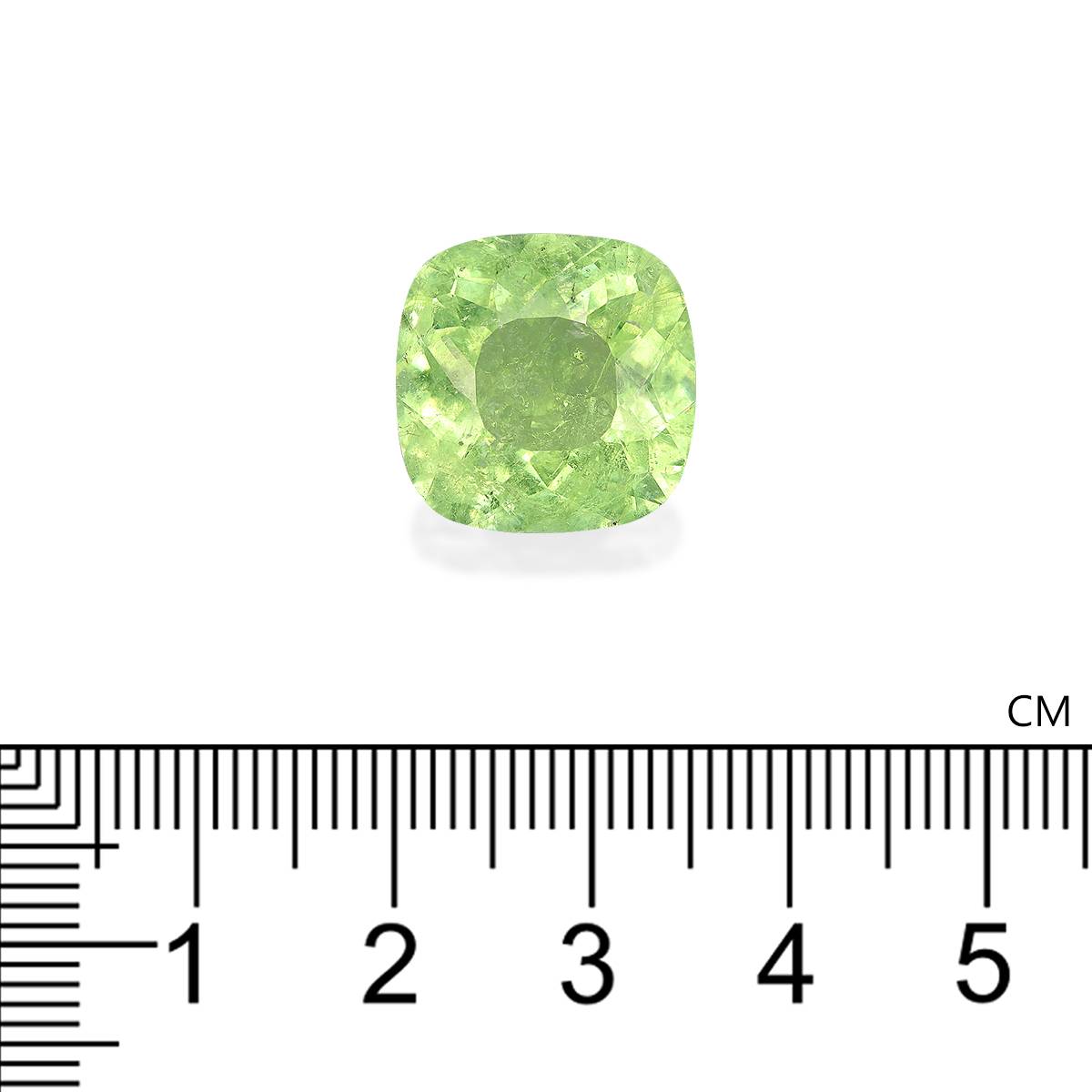lime green paraiba tourmaline, 13.13ct cushion cut — view 4