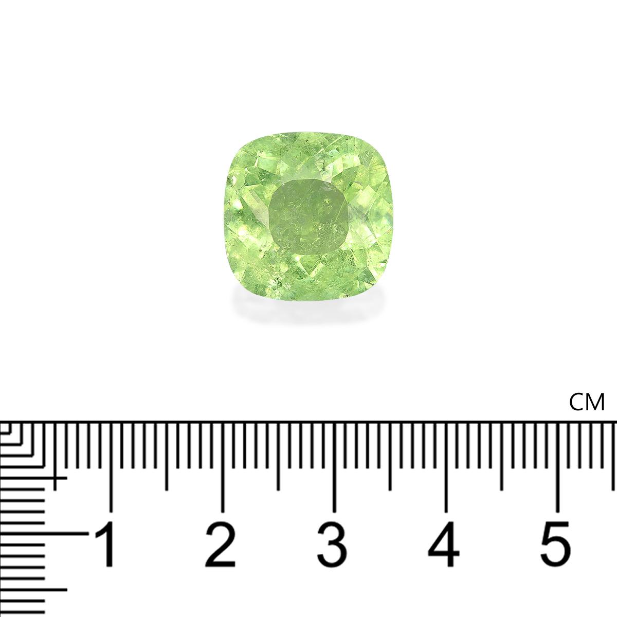 lime green paraiba tourmaline, 13.13ct cushion cut — view 4