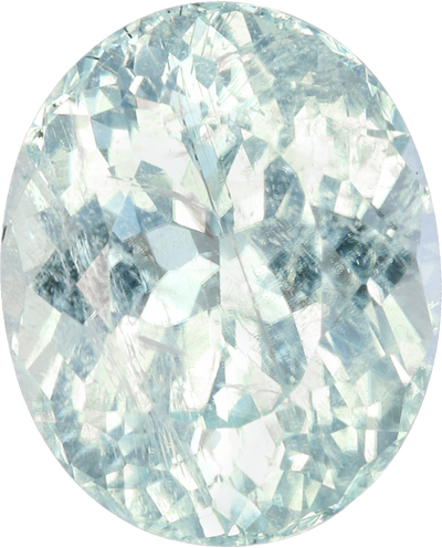 Oval cut paraiba tourmaline, 11.3 by 9.17 mm, shown at actual size