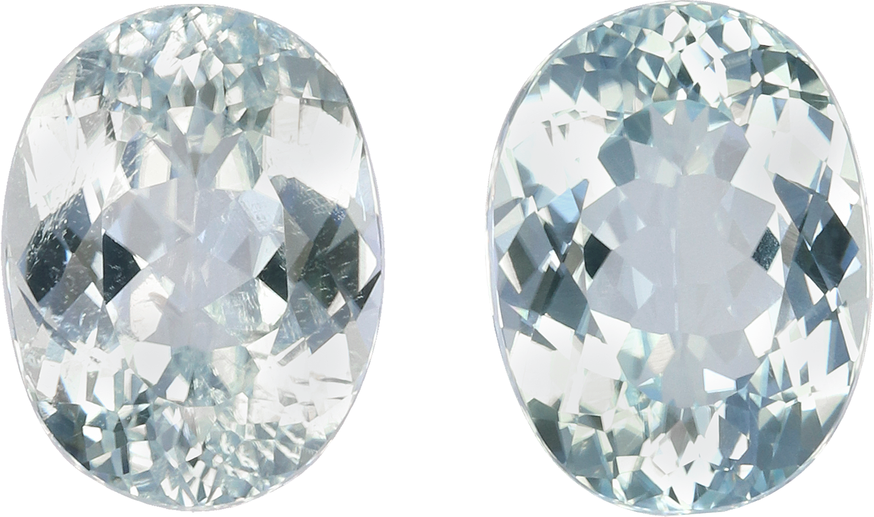 Oval cut paraiba tourmaline, 10.42 by 7.81 mm, shown at actual size