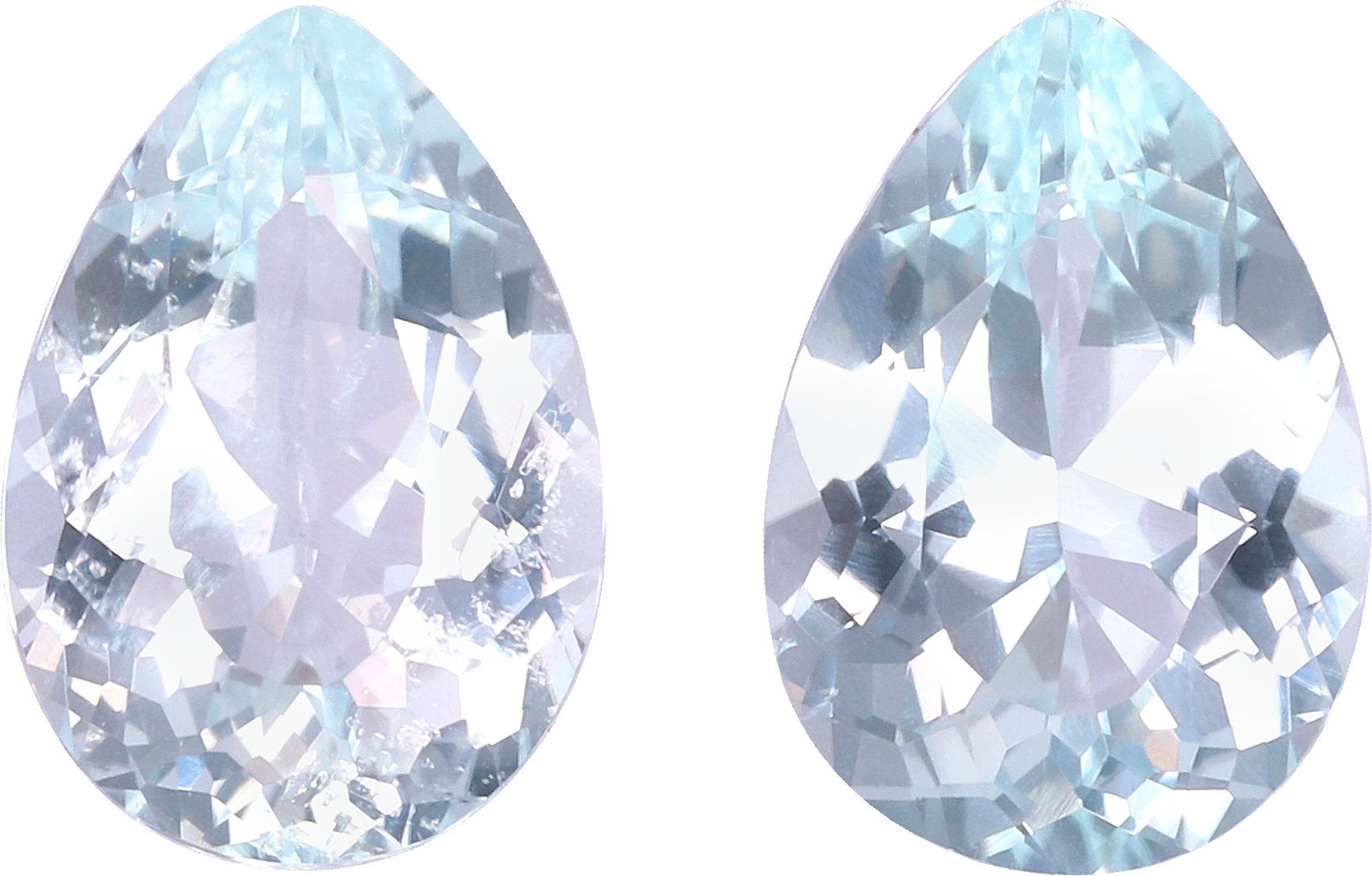 Pear cut paraiba tourmaline, 8.74 by 6.11 mm, shown at actual size