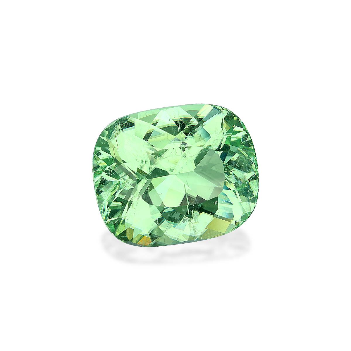 Neon green paraiba tourmaline, 56.51ct cushion cut — view 3