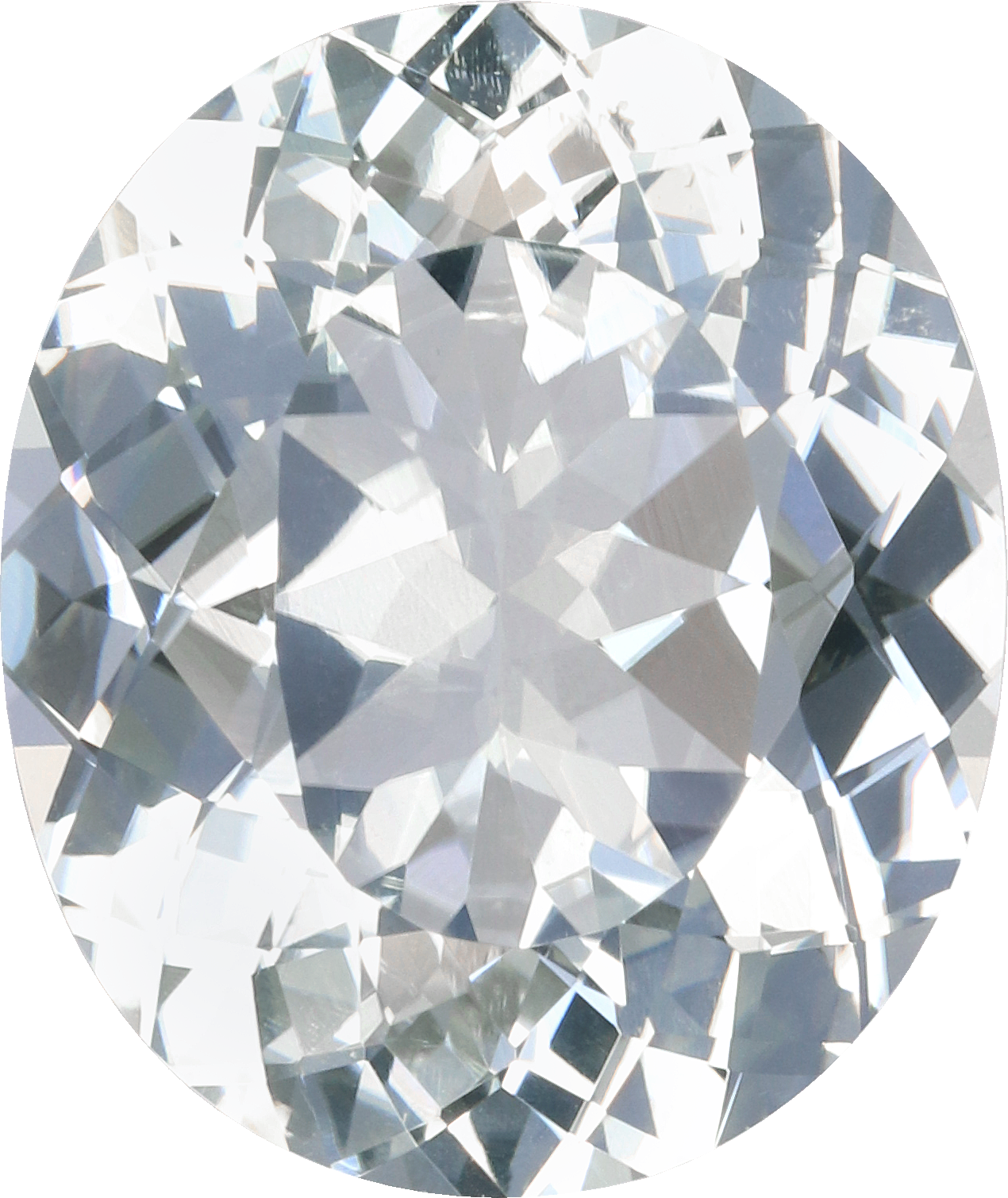 Oval cut paraiba tourmaline, 14.31 by 12.08 mm, shown at actual size