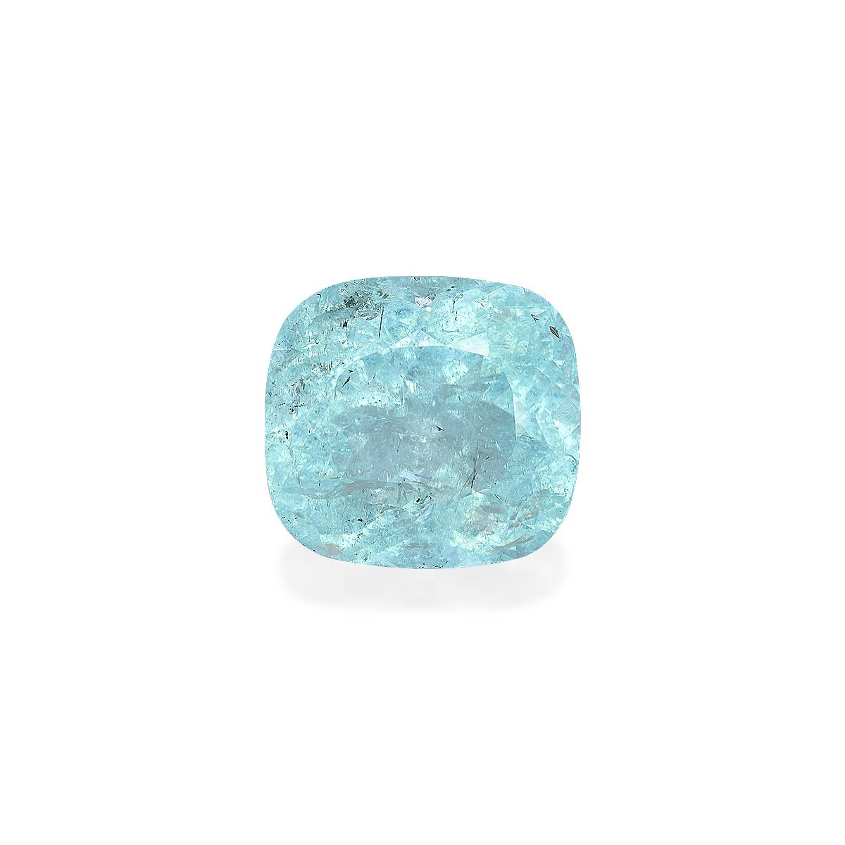 teal blue paraiba tourmaline, 10.32ct cushion cut — main view