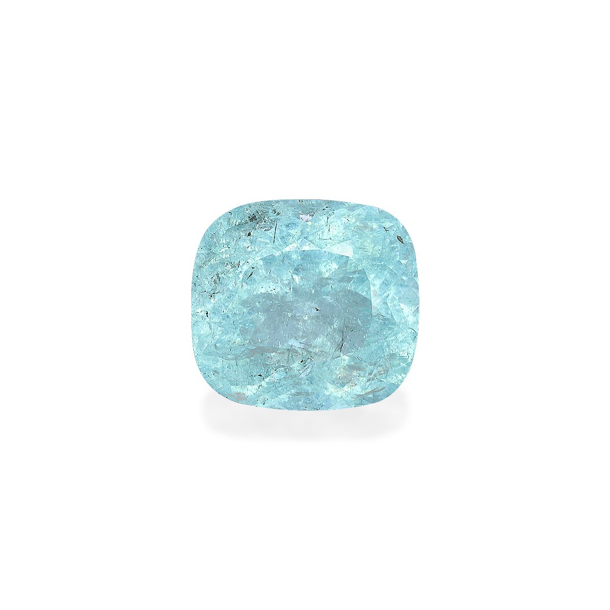 teal blue paraiba tourmaline, 10.32ct cushion cut — main view