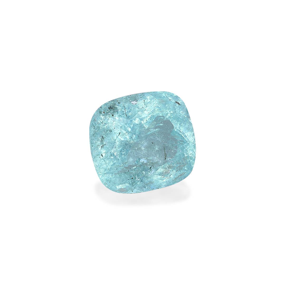 teal blue paraiba tourmaline, 10.32ct cushion cut — view 3