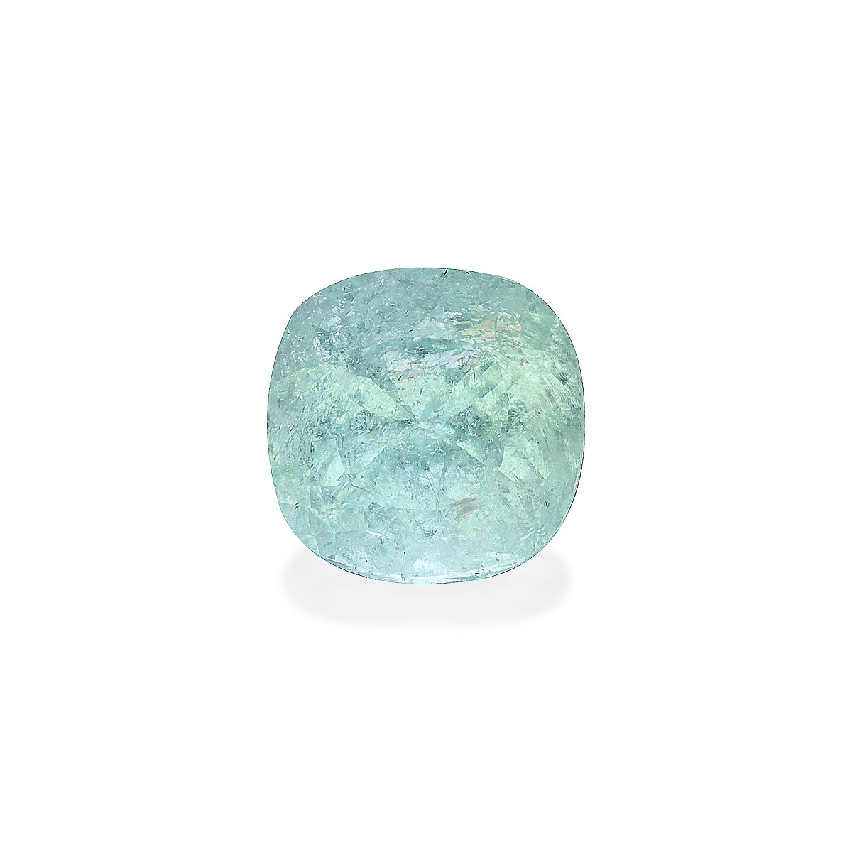 cotton green paraiba tourmaline, 2.14ct cushion cut — main view