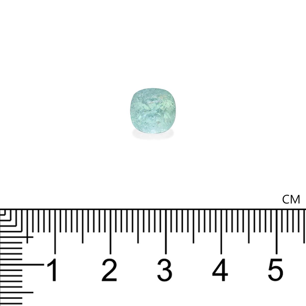 cotton green paraiba tourmaline, 2.14ct cushion cut — view 4