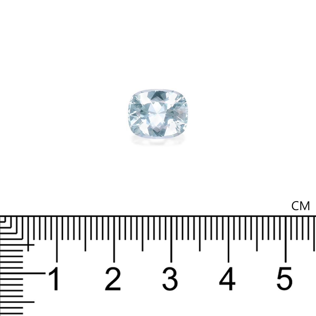 sky blue paraiba tourmaline, 3ct cushion cut — view 4