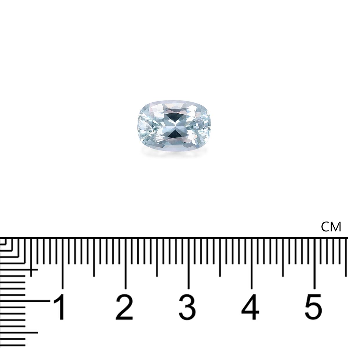 sky blue paraiba tourmaline, 3.64ct cushion cut — view 4