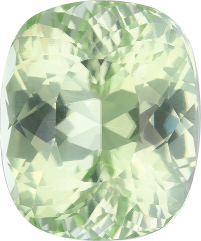 Cushion cut paraiba tourmaline, 15.1 by 12.6 mm, shown at actual size