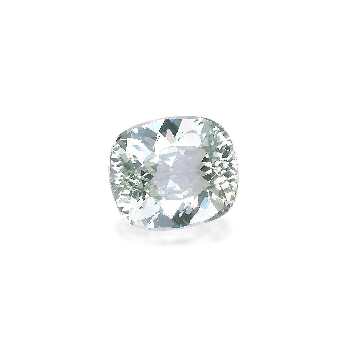 lime green paraiba tourmaline, 4.94ct cushion cut — view 3