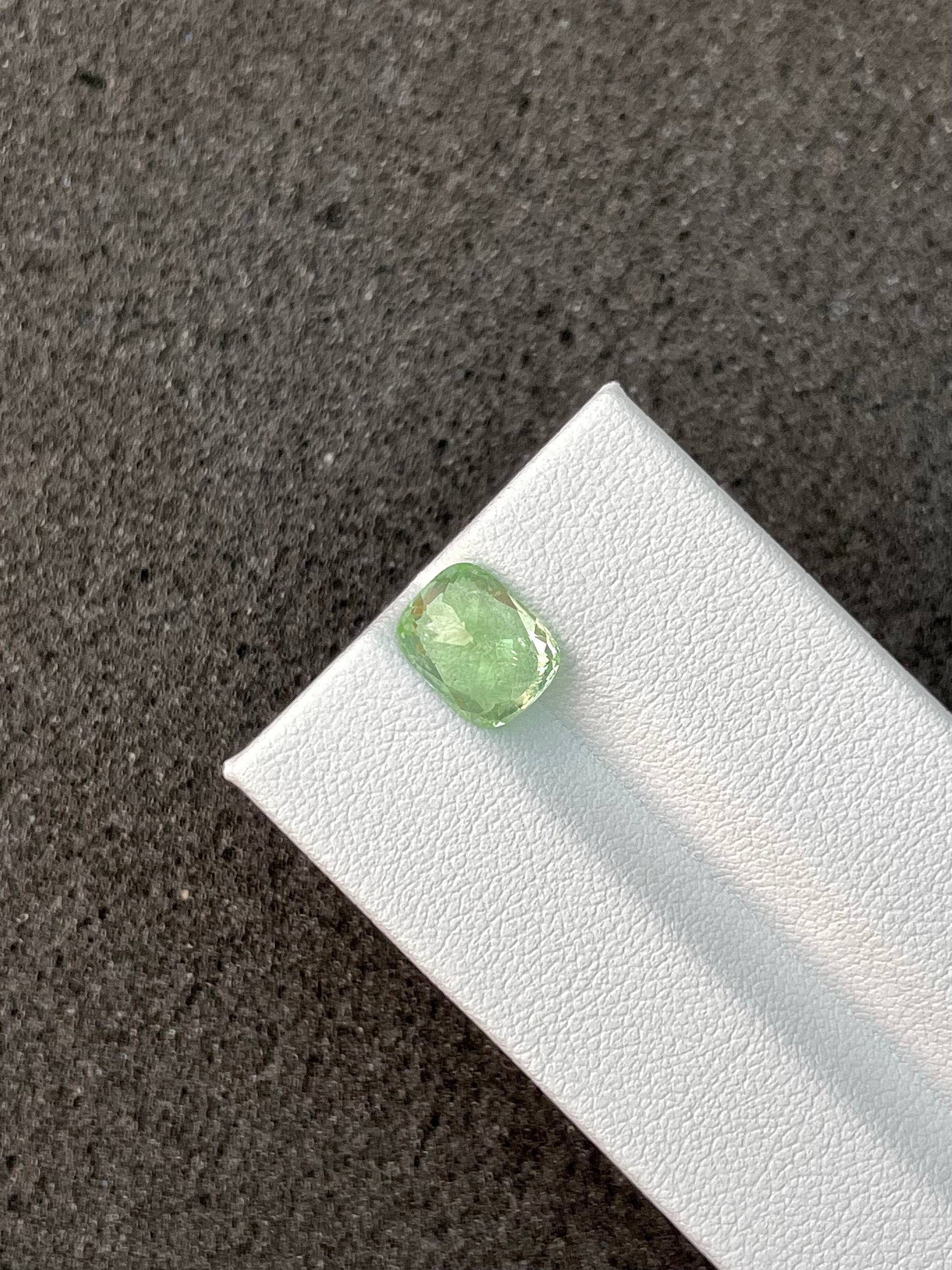green paraiba tourmaline, 2.29ct cushion cut — view 6
