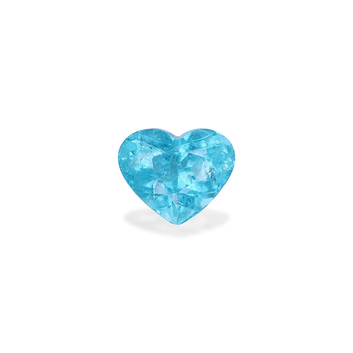 teal blue paraiba tourmaline, 0.79ct heart cut — main view