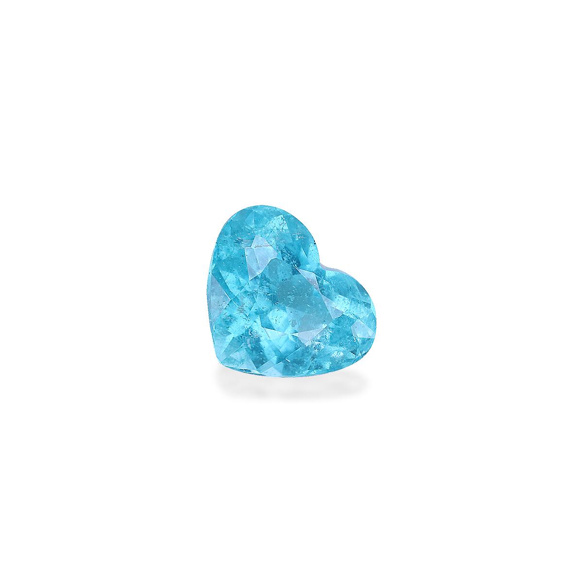 teal blue paraiba tourmaline, 0.79ct heart cut — view 3