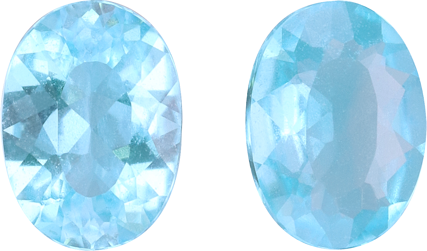 Oval cut paraiba tourmaline, 5.2 by 3.83 mm, shown at actual size