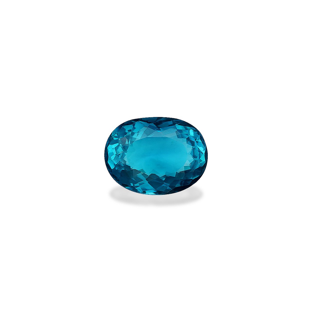 teal blue paraiba tourmaline, 1.67ct oval cut — main view